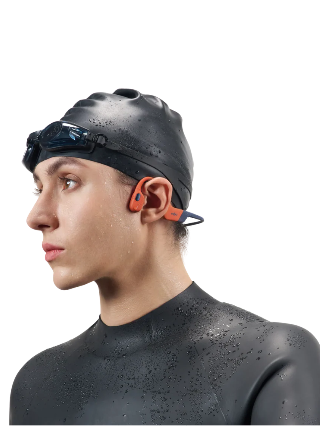 OpenSwim Pro Rosso – Auricolari open-ear waterproof Bluetooth + MP3 con memoria interna | SHOKZ