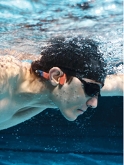 OpenSwim Pro Rosso – Auricolari open-ear waterproof Bluetooth + MP3 con memoria interna | SHOKZ
