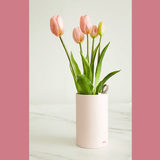 Tulip Ever After Rosa – Diffusore Ambiente con Tulipani Artificiali Realistici, Vaso Rosa Pastello e Fragranza Elegante – Nodito