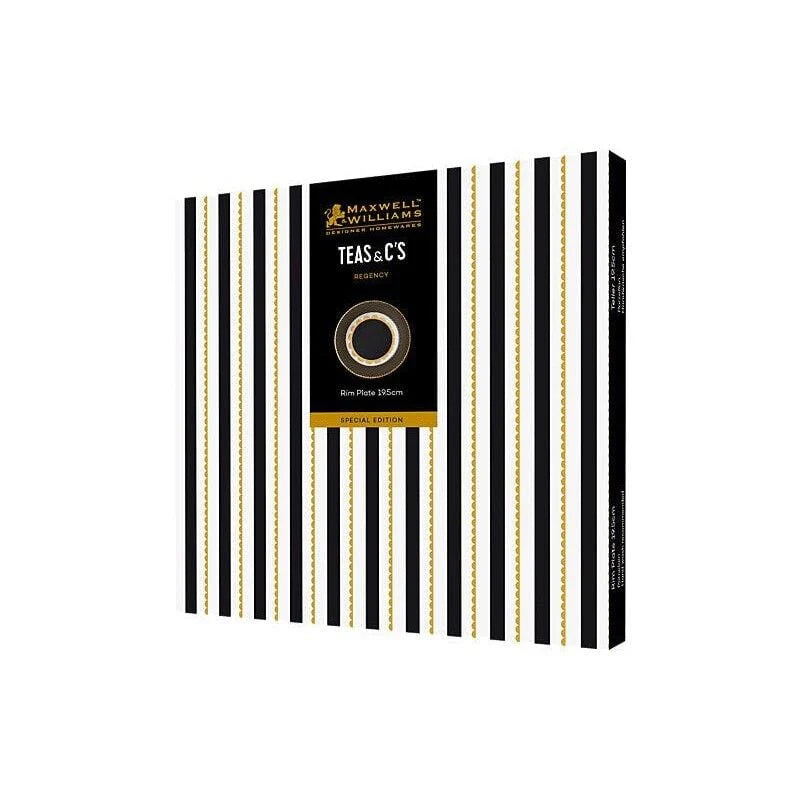 Regency Black – Piatto dessert elegante in porcellana | Maxwell Williams