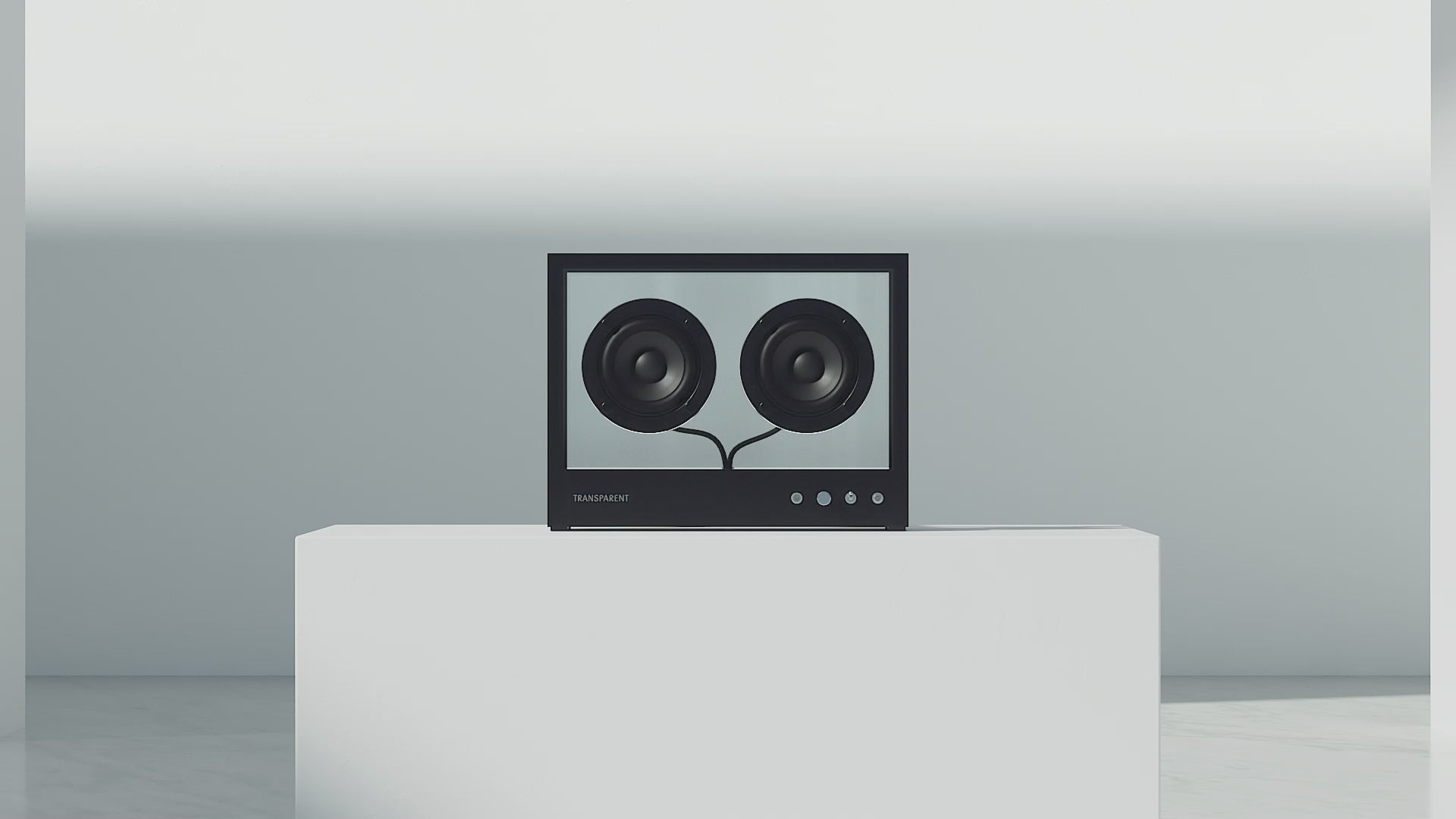 Small Transparent Speaker – Nero | Design Minimal e Suono Hi-Fi