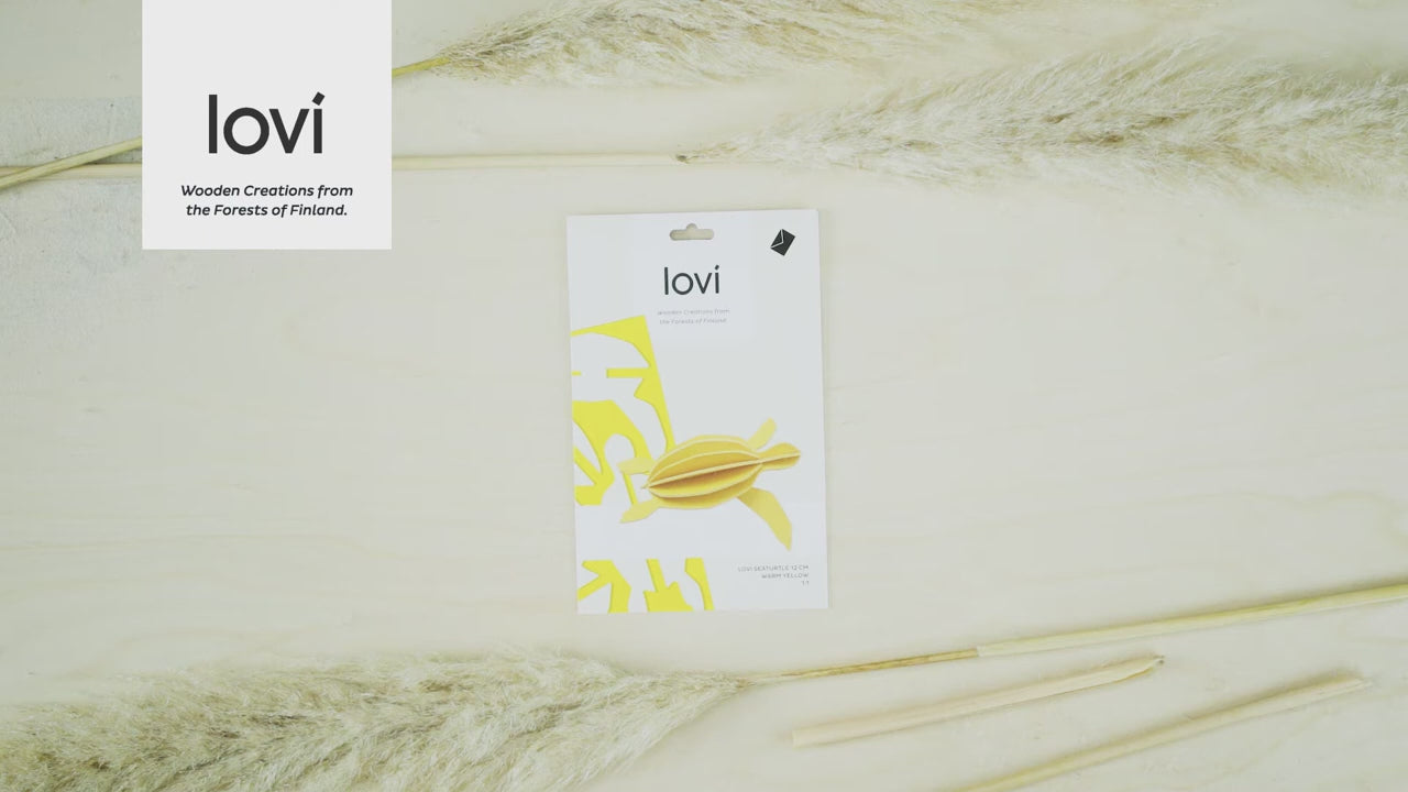 Lovi Sea Turtle – Tartaruga Decorativa in Legno Warm Yellow | Lovi