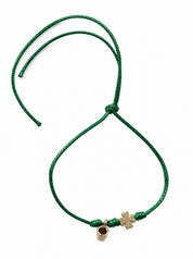 Bracciale Filo Magico con Charm Quadrifoglio Portafortuna – Braccialetto Colorato, Idea Regalo | Keep Out