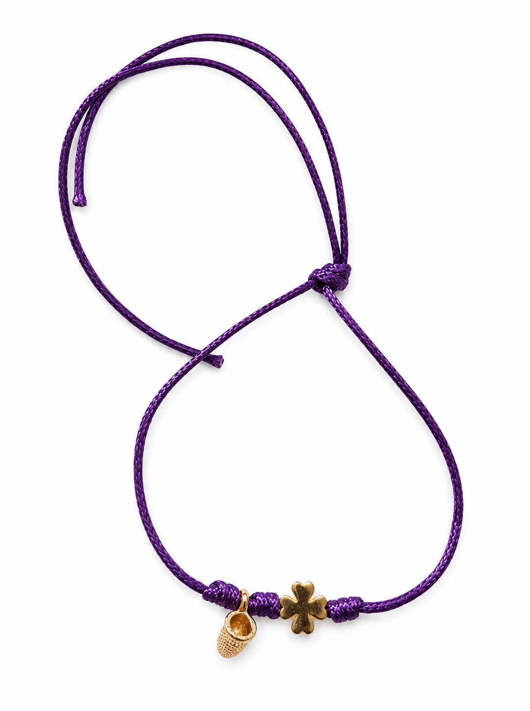 Bracciale Filo Magico con Charm Quadrifoglio Portafortuna – Braccialetto Colorato, Idea Regalo | Keep Out