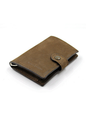Saffiano Brown iClutch + Coins – Portafoglio compatto & stile | Kjøre Project