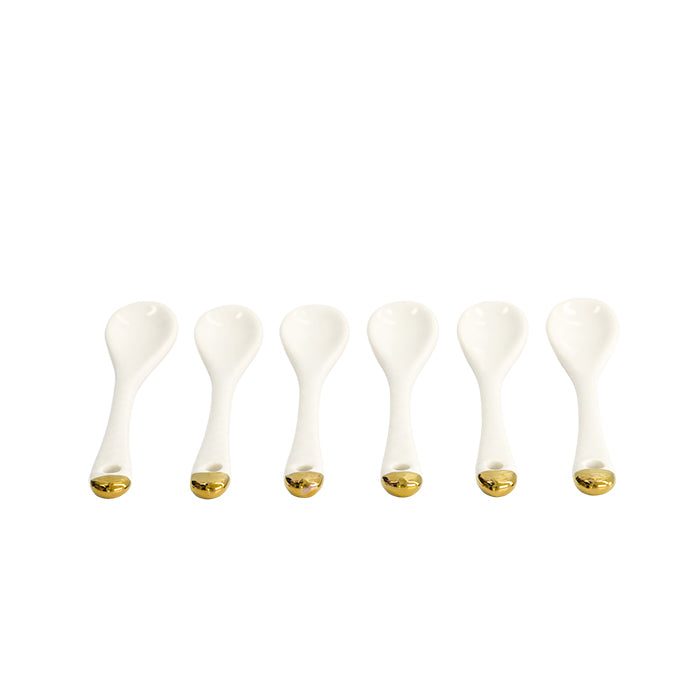 Set 6 Cucchiaini Nippon White in Porcellana | Tokyo Design Studio