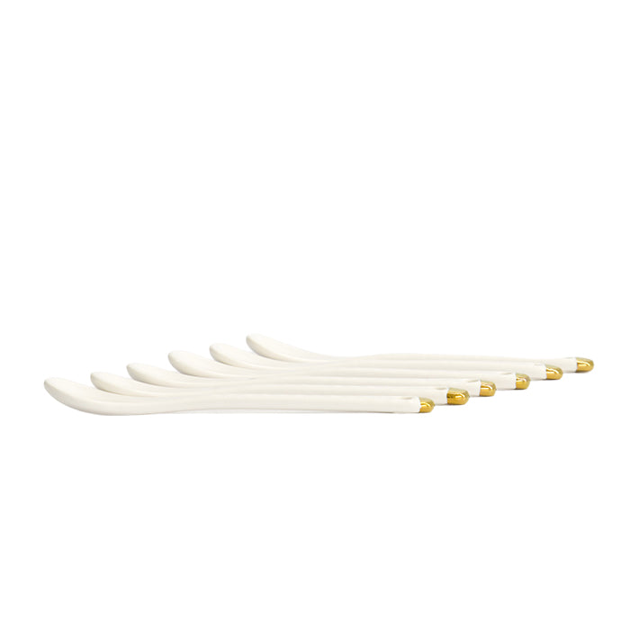 Set 6 Cucchiaini Nippon White in Porcellana | Tokyo Design Studio