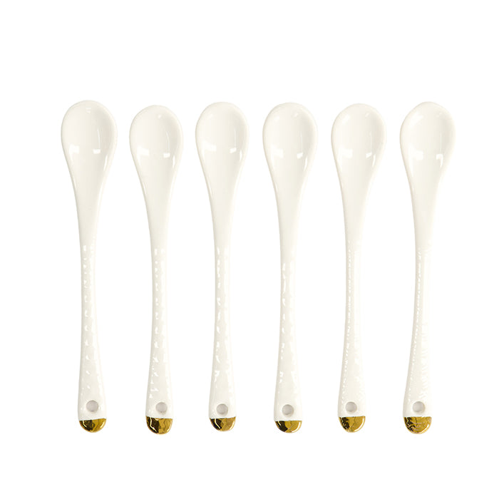 Set 6 Cucchiaini Nippon White in Porcellana | Tokyo Design Studio
