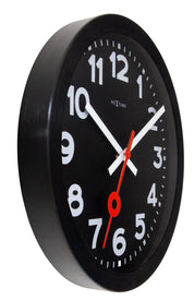Station All Black - Orologio da parete silenzioso – Design minimal | NeXtime