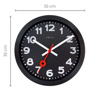Station All Black - Orologio da parete silenzioso – Design minimal | NeXtime