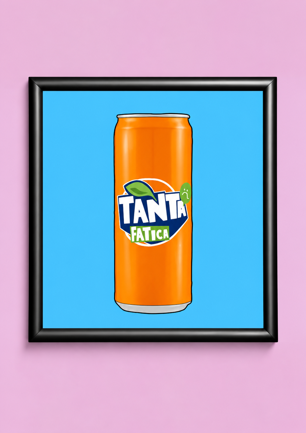 Quadro "Tanta Fatica" 20×20 cm – Stampa Premium, Grafica Timidessen