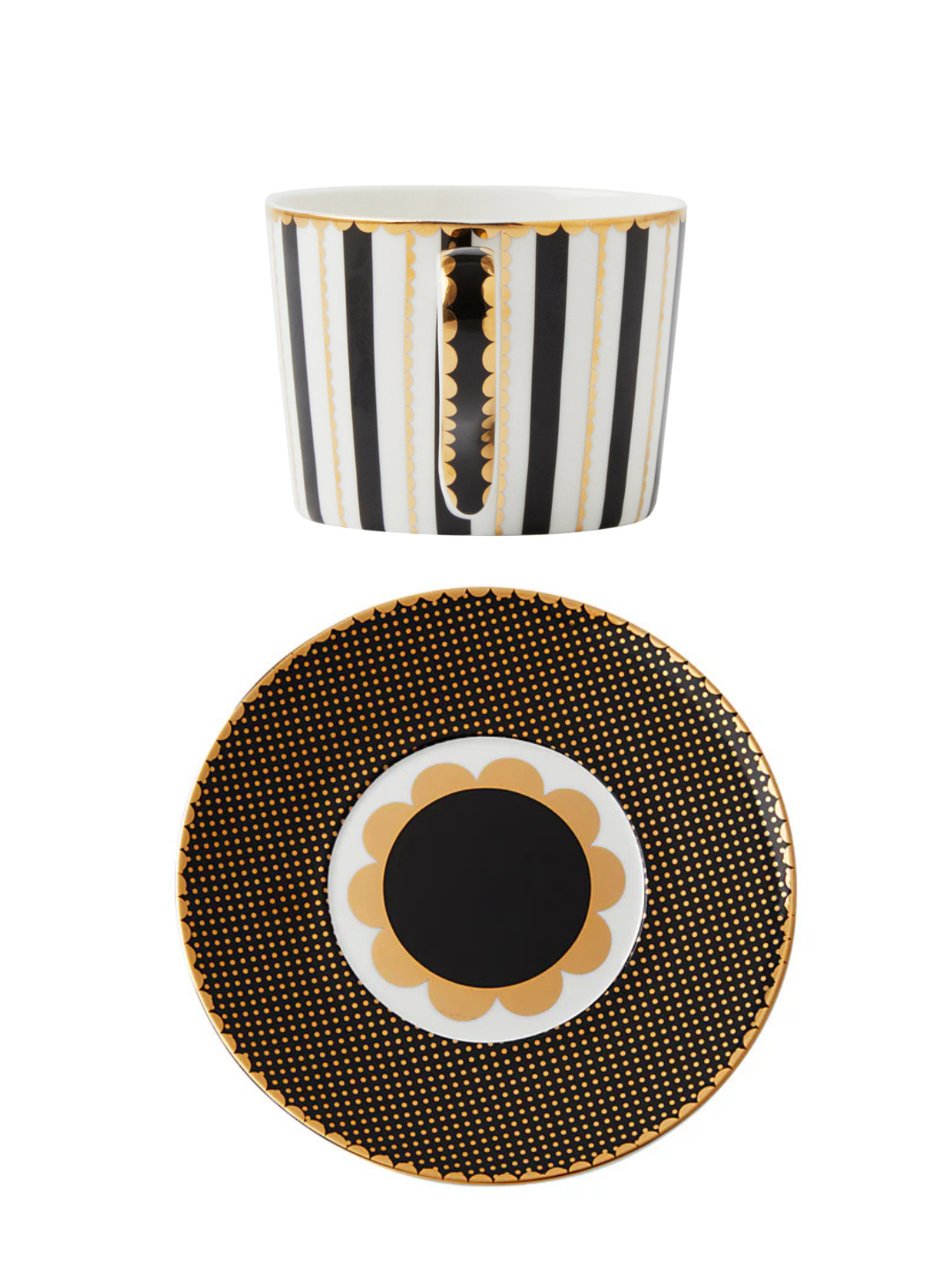 Regency Black – Tazza tè con piattino 240 ml | Maxwell Williams