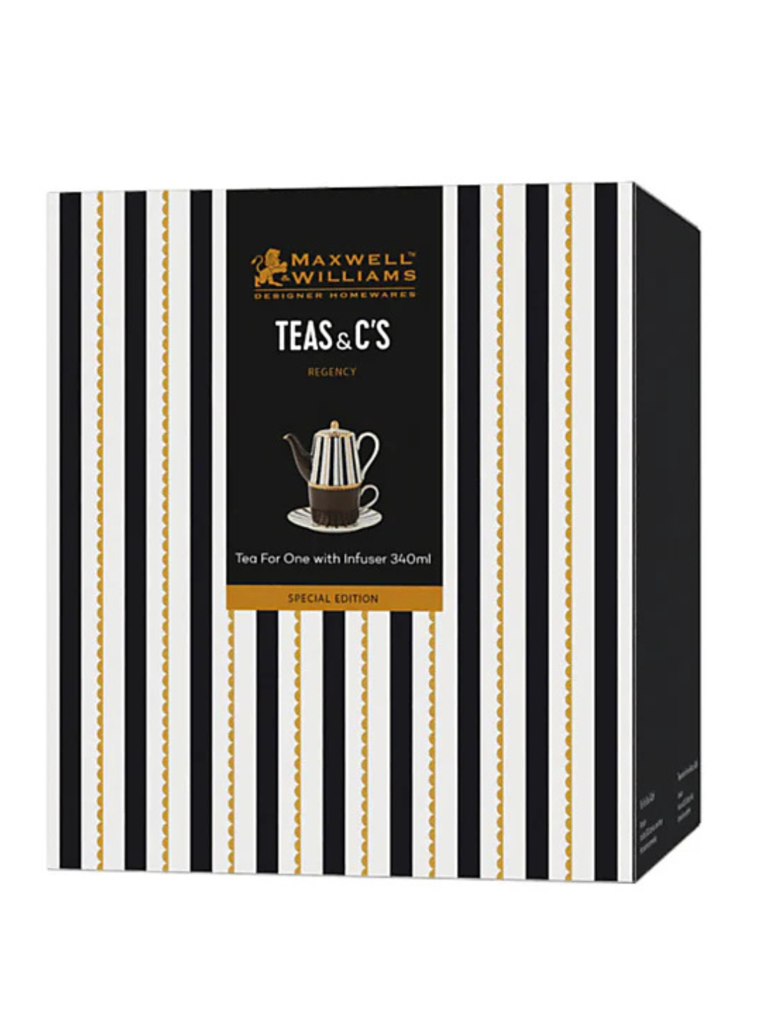 Regency Black – Tea for One con infusore 340 ml | Maxwell Williams