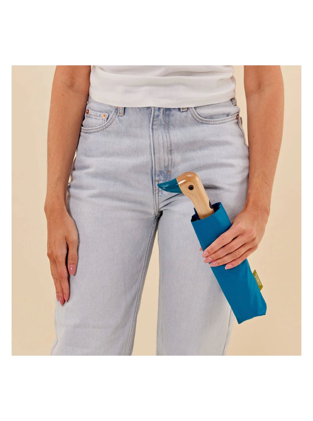 Ombrello Duck Head | Eco‑friendly Compact Umbrella | Teal