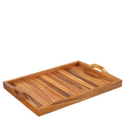 Vassoio da Servizio in Acacia con Piedistallo Pieghevole 60 × 45 × 86 cm – Tavolino Portavassoio | Zassenhaus