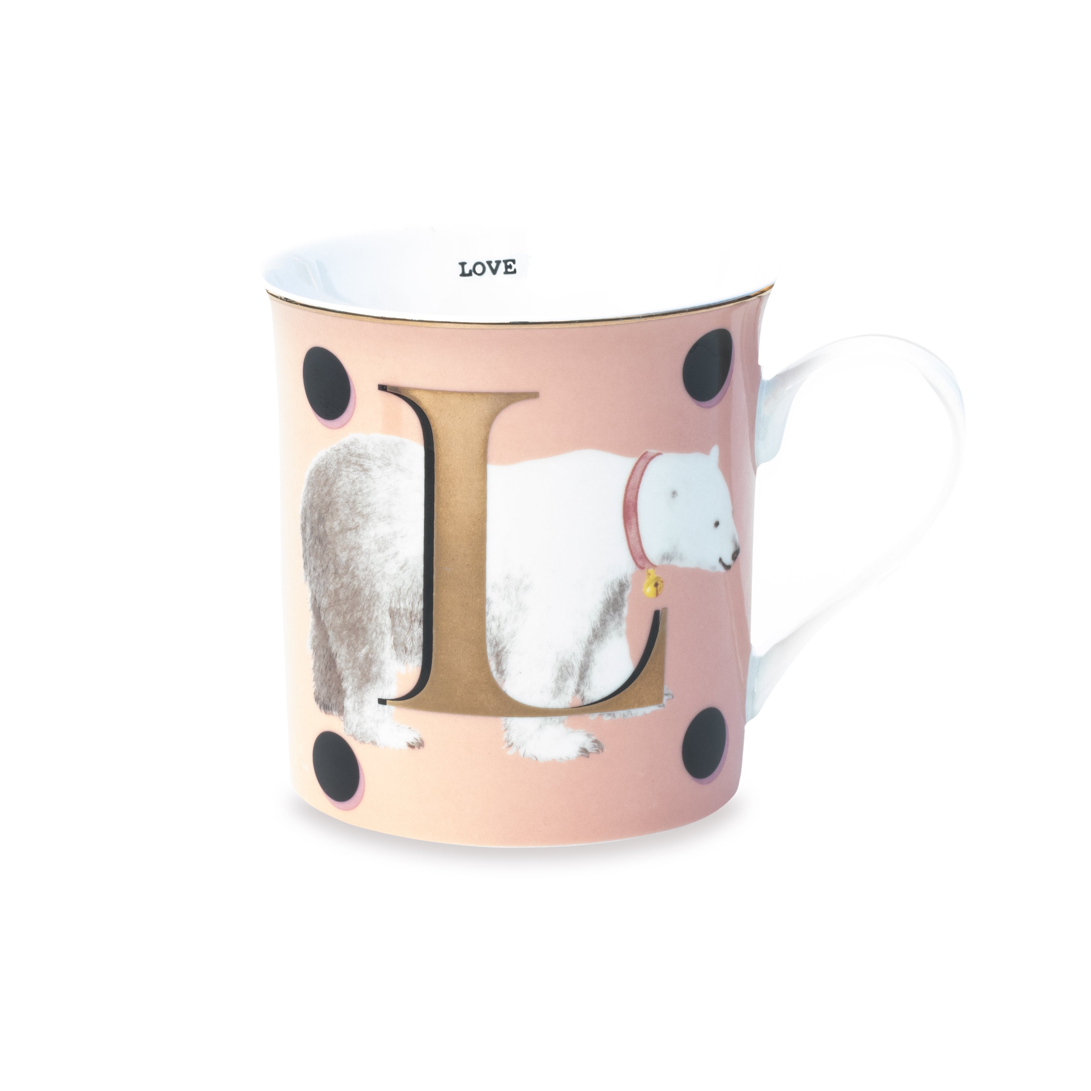 Tazza Lettera Personalizzabile – Design Gold Edition | Yvonne Ellen