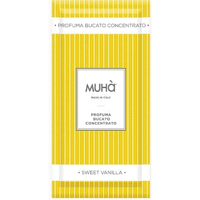 Profuma Bucato Sweet Vanilla – Zucchero a velo, cioccolato e vaniglia su fondo muschiato e resinoso per un bucato dolce e avvolgente | Muhà